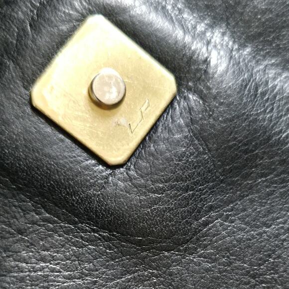 Fendi Black Vintage Leather Crossbody Shoulder Bag Embossed Flap Authentic - Picture 11 of 12